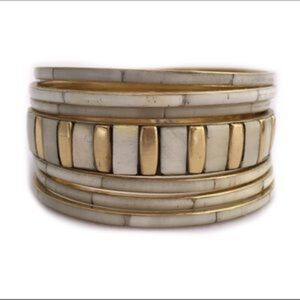 Brass Bone Bohemian Chic Stacking Bracelets